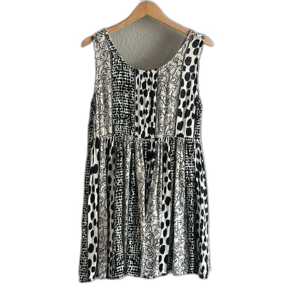 Billabong Sleeveless Dress Cotton Black White Block Pattern Women’s Size Small - Picture 3 of 7